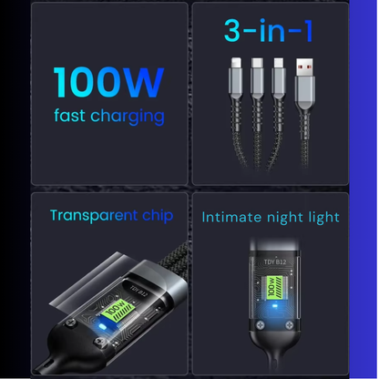 PowerMax 3-in-1 -pikalaturi 100 W kannettava litteä kannettava tietokone