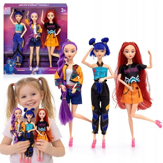 K-Pop Hunter Edition 3 dockor set med sångfunktion