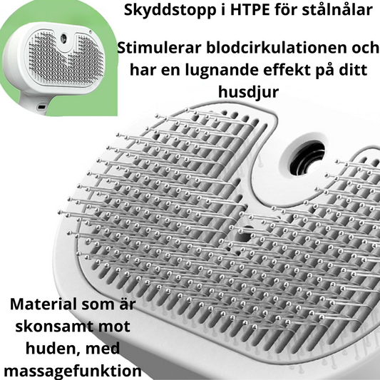 Multifunktionell ångborste – för katter och hundar