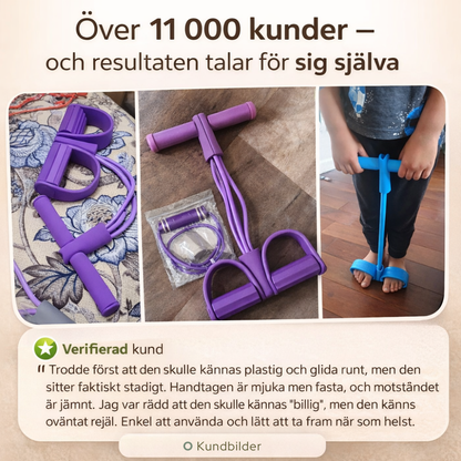 Multifunktionellt träningsband med fotloop för effektiv helkroppsträning