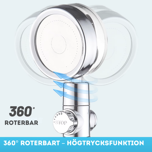 Turbo Duschmunstycke – Komplett Set med 3 Filter