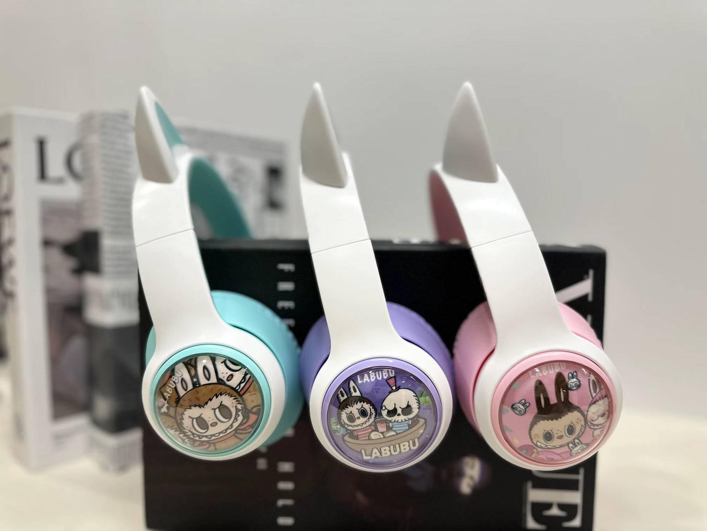 Trådlösa Hörlurar för barn - Labubu, Stitch eller Spiderman
