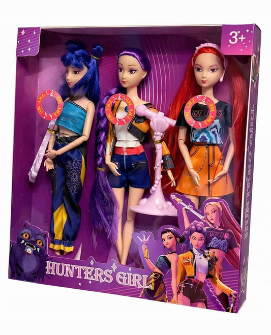 K-Pop Hunter Edition 3 dockor set med sångfunktion