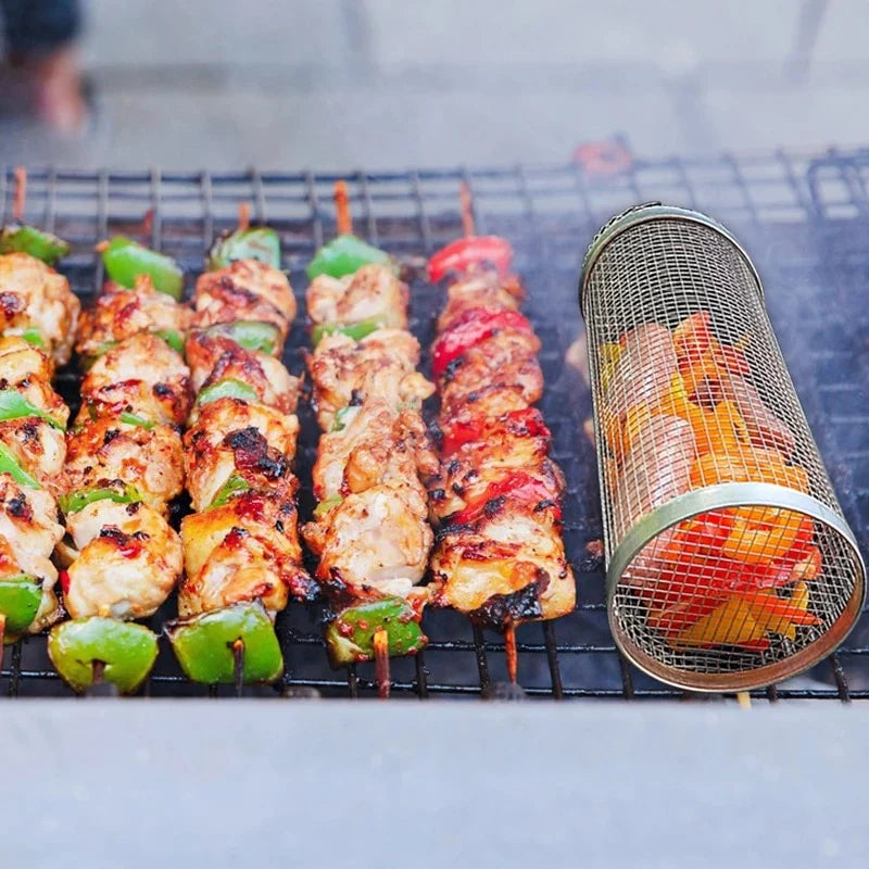Grillkurv 360° – Roterende Grillkurv i Rustfrit Stål