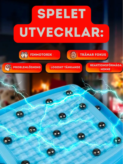 Magnetiskt Familjespel – Magnetkulor + Utmaningshjul