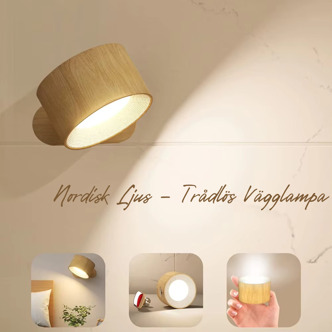 Nordic Light - Moderne trådløs og oppladbar vegglampe