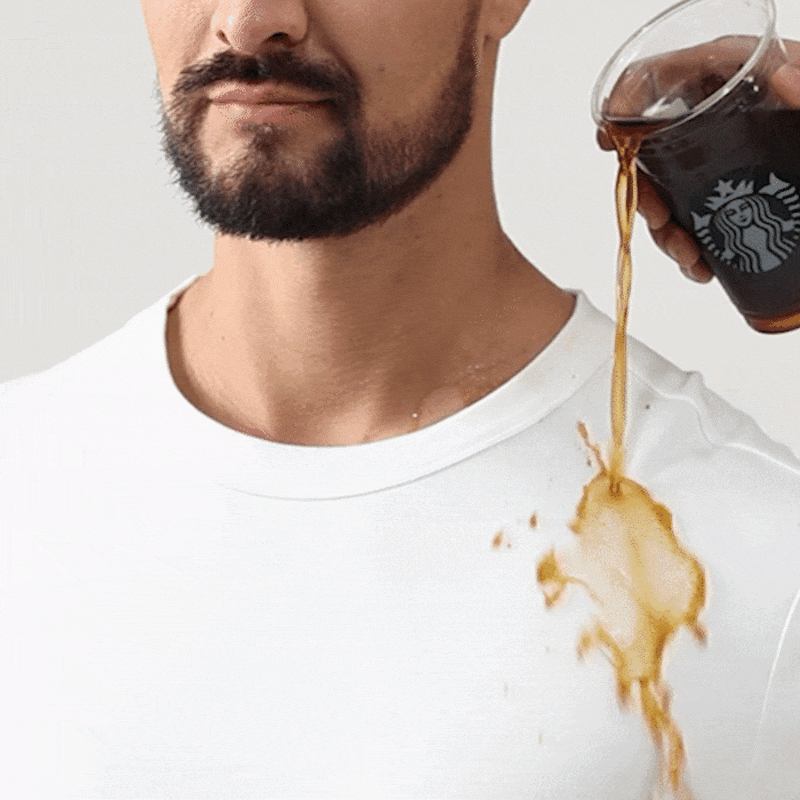 Hydrofobisk T-shirt – vatten- och fläckavvisande