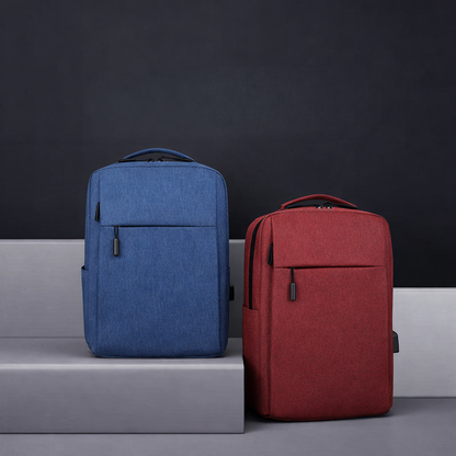Laptoprygsæk med smart organisering og USB-port