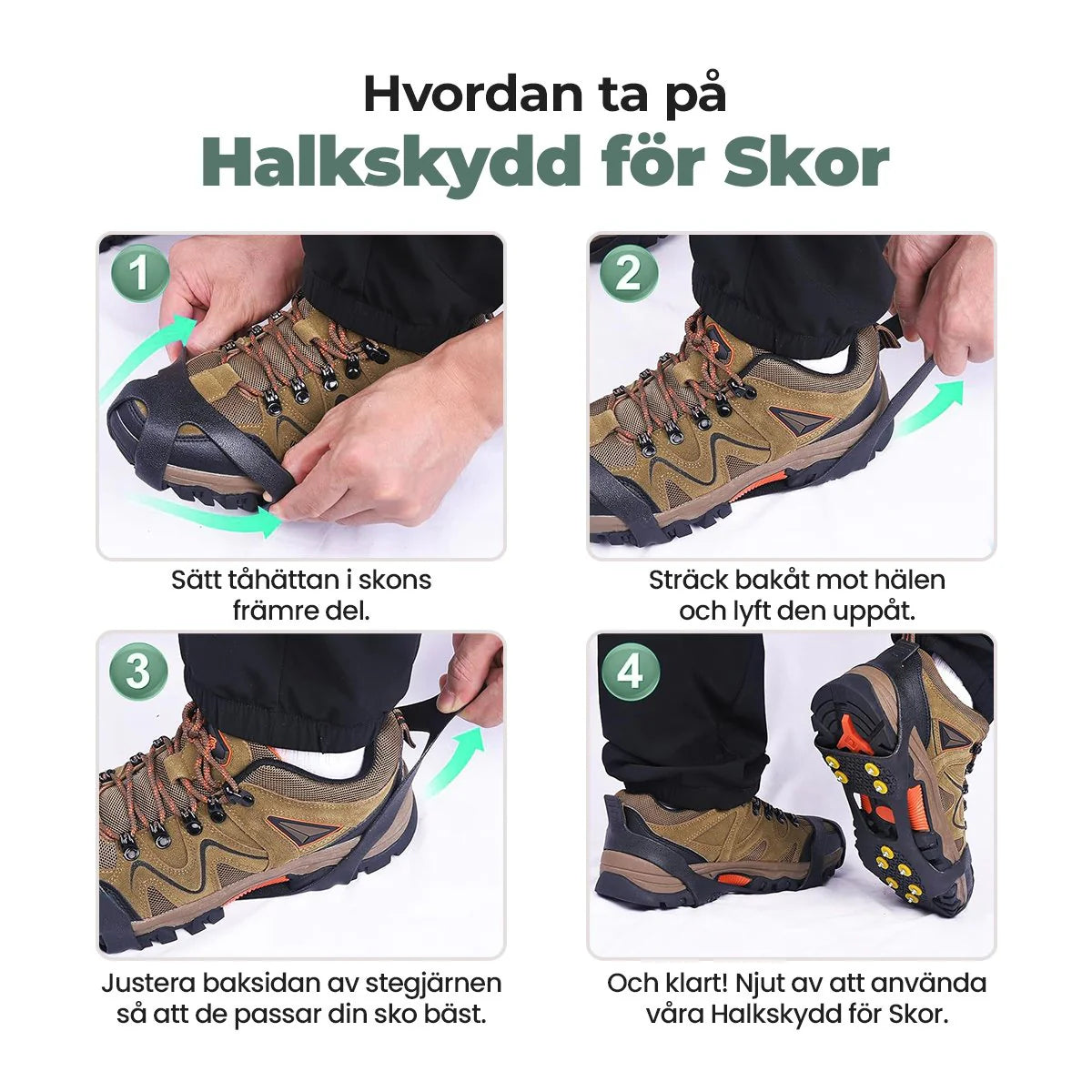 Halkskydd för Skor – säker fotfäste med ergonomisk passform