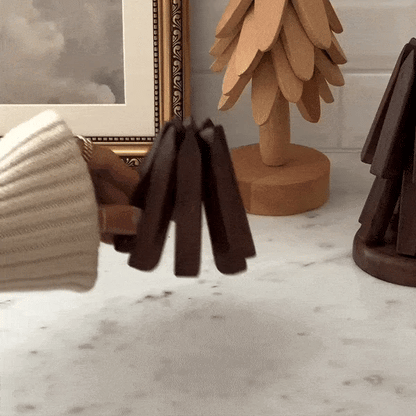 Skandinaviskt Valnötsset – Träunderlägg med Ställ (3-pack)