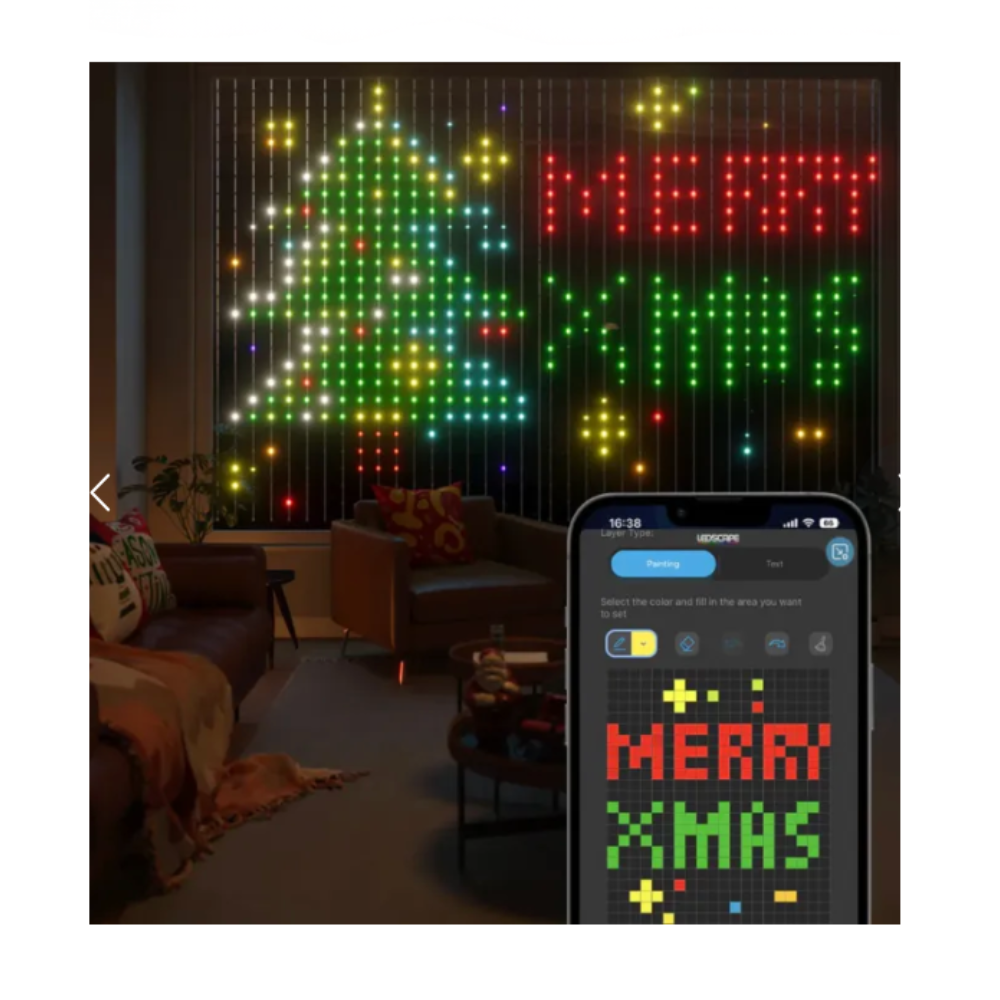 Smart LED-julgardin – designa din egen ljusbild
